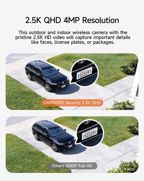 CINMOORE 2.5K Wireless Security Camera - 6-Month Battery & Smart Night Vision
