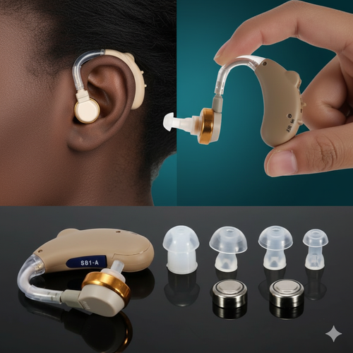 Axon X-168 High Range Hearing Aid: Adjustable Volume Control & Multiple Ear Plugs