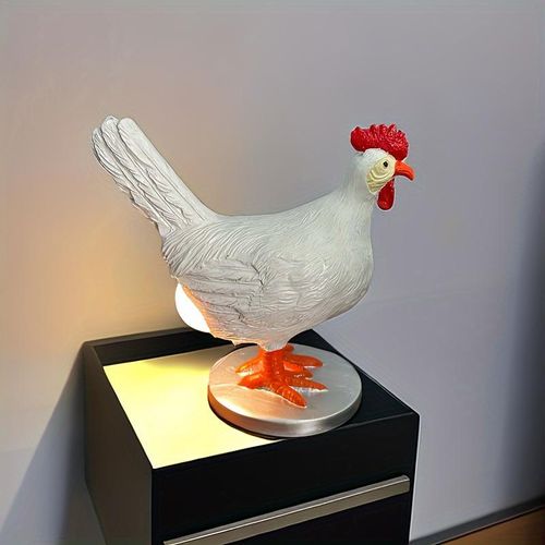 Creative Chicken Butt Design Decorative Night Light, USB Powered 3D Resin Chicken Desktop Ornament, Novelty Lighting for Home Decor, Holiday Party Gift