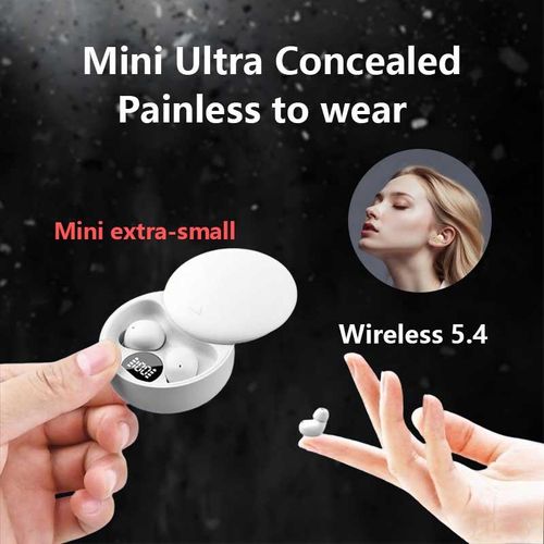 Mini Wireless Sleep-Friendly Headphones: ANC Noise Cancelling, Bluetooth 5.4, 60H Playtime, Invisible Comfort Earbuds for Side Sleepers & Commuting