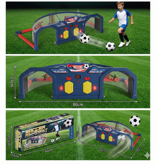 Interactive Soccer Roundabout Training System: Self-Circulating Home Skill Kit with Digital Scoring & Soccer Ball for Dribbling, Passing & Trapping Practice