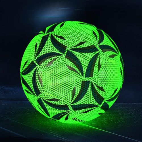 Glow-in-the-Dark Luminous Soccer Ball: Official Size 5 (21.5cm), Light-Activated Night Play Training Ball for Outdoor & Indoor Games