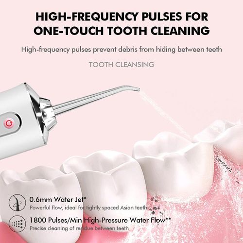 Portable Cordless Water Flosser with 3 Modes, IPX7 Waterproof Oral Irrigator