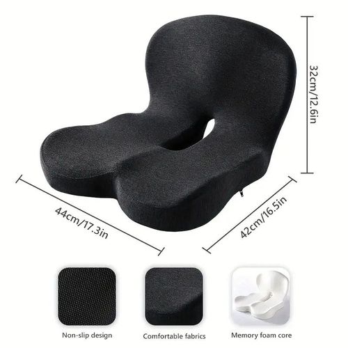 Orthopedic Memory Foam Lumbar & Coccyx Cushion - Posture Correcting Support