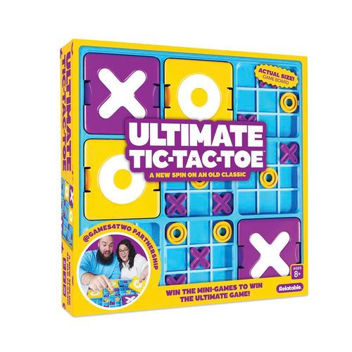 Ultimate Tic-Tac-Toe Strategy Game: 2 Play Modes, Portable All-In-One Storage, Educational Logic Toy for Kids & Adults (Family Game Night Essential)
