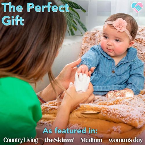 Luna Bean Baby Hand & Foot Casting Kit (0-9 Months): Non-Toxic & Hypoallergenic 3D Mold Set | Complete Keepsake Gift for Baby Shower & Baptism