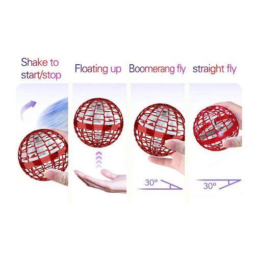 Hand Controlled Flying Ball Toy with LED Lights – Boomerang Function, Safe & Durable Sphere Drone