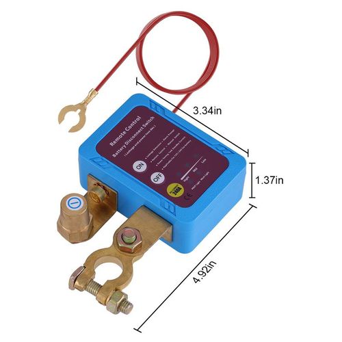 Remote Control Car Battery Kill Switch - 12V-24V Anti-Theft & Power Protector
