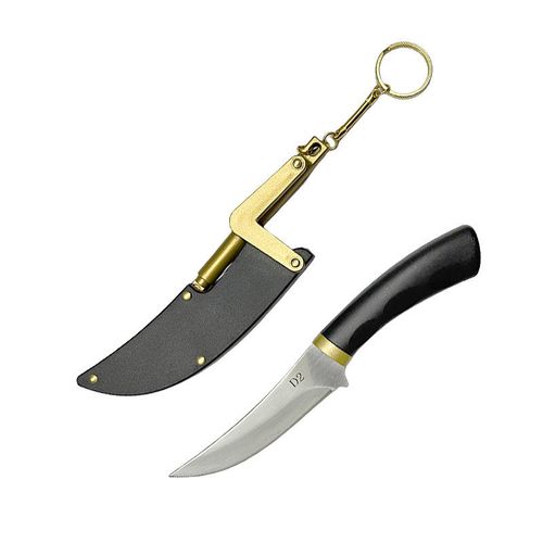 D2 Steel Mini Keychain Knife with Sheath – Sharp EDC Fixed Blade Pocket Knife Tactical Hunting Gift for Men