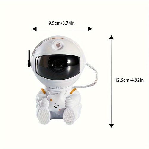 Astronaut Galaxy Star Projector with Remote Control - 180° Rotating Adjustable Nebula Night Light with Timer for Bedroom, Gaming Room & Gifts