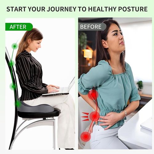 Orthopedic Memory Foam Lumbar & Coccyx Cushion - Posture Correcting Support