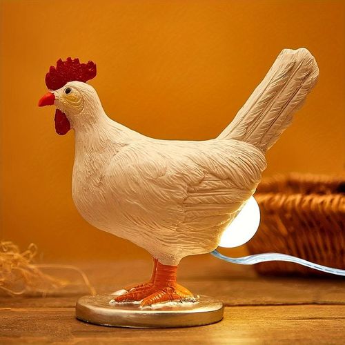 Creative Chicken Butt Design Decorative Night Light, USB Powered 3D Resin Chicken Desktop Ornament, Novelty Lighting for Home Decor, Holiday Party Gift