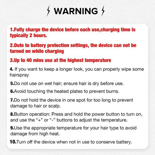 Professional Cordless Hair Straightener Brush: 7 Temp Settings, 5200mAh Battery, Anti-Scald Teeth, Type-C Rechargeable for All Hair Types