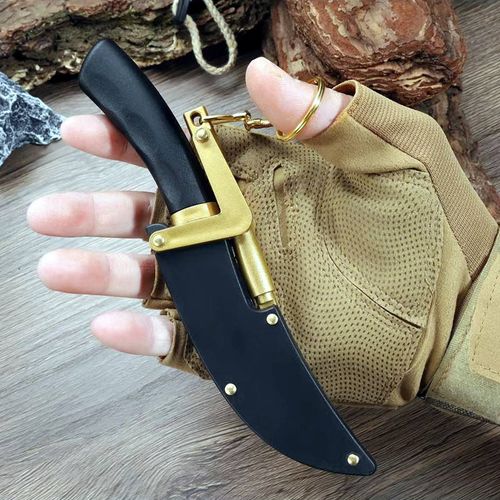 D2 Steel Mini Keychain Knife with Sheath – Sharp EDC Fixed Blade Pocket Knife Tactical Hunting Gift for Men