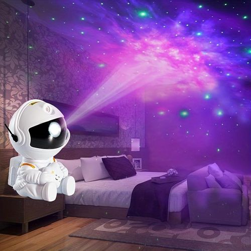 Astronaut Galaxy Star Projector with Remote Control - 180° Rotating Adjustable Nebula Night Light with Timer for Bedroom, Gaming Room & Gifts