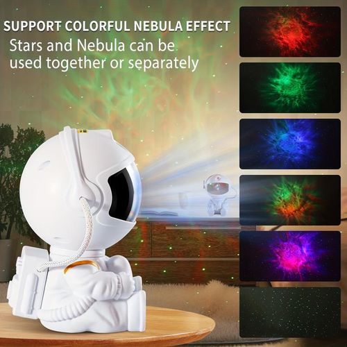 Astronaut Galaxy Star Projector with Remote Control - 180° Rotating Adjustable Nebula Night Light with Timer for Bedroom, Gaming Room & Gifts