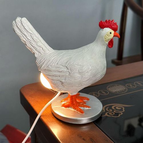 Creative Chicken Butt Design Decorative Night Light, USB Powered 3D Resin Chicken Desktop Ornament, Novelty Lighting for Home Decor, Holiday Party Gift