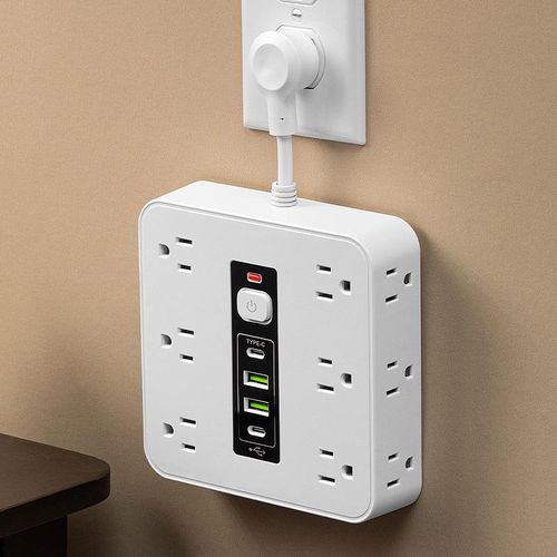 12-Outlet Power Strip with USB & Type-C - Master Switch Office Extension Cord