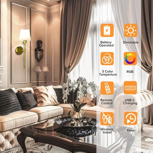 Premium 2-Pack Home Illumination Set: High-Capacity Magnetic Sensor Lights