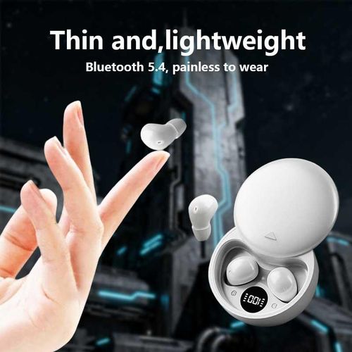 Mini Wireless Sleep-Friendly Headphones: ANC Noise Cancelling, Bluetooth 5.4, 60H Playtime, Invisible Comfort Earbuds for Side Sleepers & Commuting