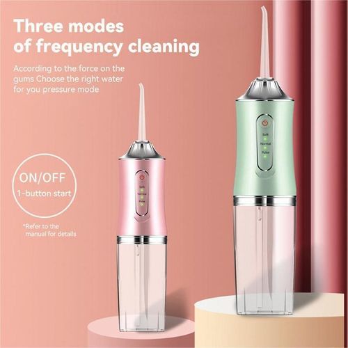 Portable Cordless Water Flosser with 3 Modes, IPX7 Waterproof Oral Irrigator