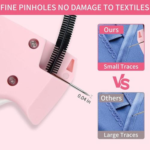 Fine Pinhole Clothing Tagging Gun Kit - 1000 Fasteners (Black-White) & Spare Needles - No Fabric Damage for Boutique & Crafts