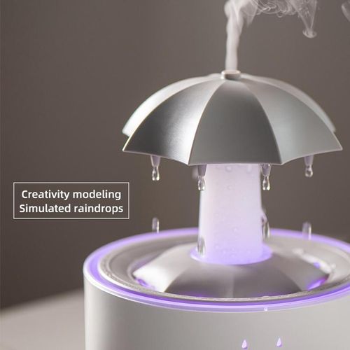 Portable Raindrop Umbrella Humidifier: 100% Cozy Vibes, Aromatherapy Diffuser, Auto Shut-Off