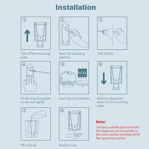 Automatic Soap Dispenser Hand Soap Dispenser Wall Mount – Touchless Infrared Sensor