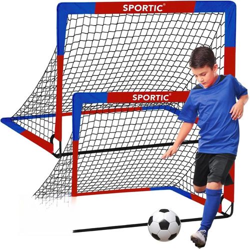2-Pack Pop-Up Portable Soccer Goals - Quick Setup & Foldable Nets for Kids