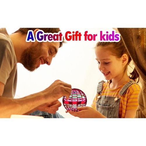 Hand Controlled Flying Ball Toy with LED Lights – Boomerang Function, Safe & Durable Sphere Drone