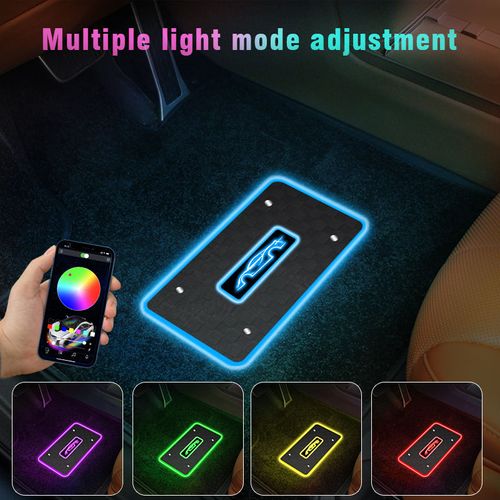 Luminous ·Welcome· RGB Car Floor Mat - App Controlled Ambiance Lighting