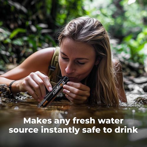 BougeRV Portable Water Filter Straw – 0.01 Micron, 1000 Gal-4000L, Camping & Survival Gear