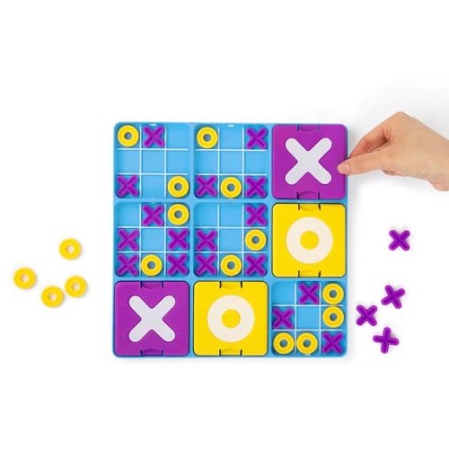 Ultimate Tic-Tac-Toe Strategy Game: 2 Play Modes, Portable All-In-One Storage, Educational Logic Toy for Kids & Adults (Family Game Night Essential)