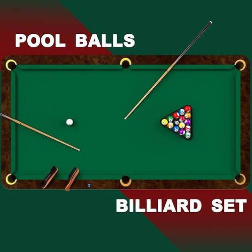 All-In-One Premium Billiard Set: 2 Professional Cues with Stainless Joints, 16 Standard Pool Balls, Rack, Chalk & Brushes for Home Leisure