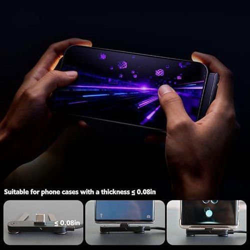 240W Folding Bracket Type-C Fast Charging Cable - 90 Degree Elbow Design with Built-in Phone Stand, 480Mbps Data Transfer for Gaming, Laptops & Smartphones