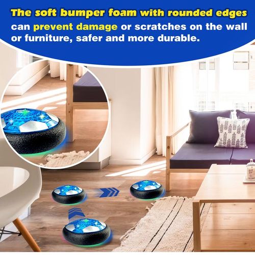 Rechargeable Floating Hover Soccer Set - LED Lights & 2 Indoor Goals