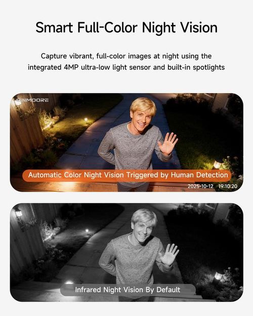 CINMOORE 2.5K Wireless Security Camera - 6-Month Battery & Smart Night Vision