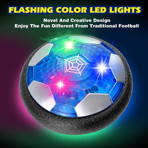 Rechargeable Floating Hover Soccer Set - LED Lights & 2 Indoor Goals