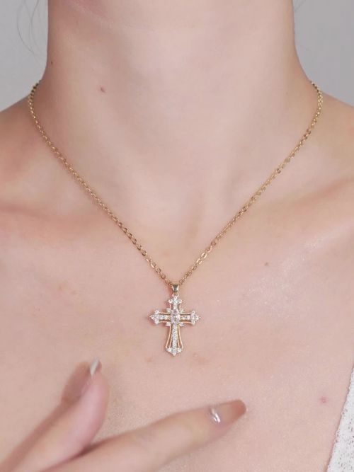 Clavicle Chain Necklace, Fashion All-match Accessory, Cross Necklaces