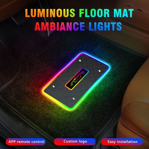 Luminous ·Welcome· RGB Car Floor Mat - App Controlled Ambiance Lighting