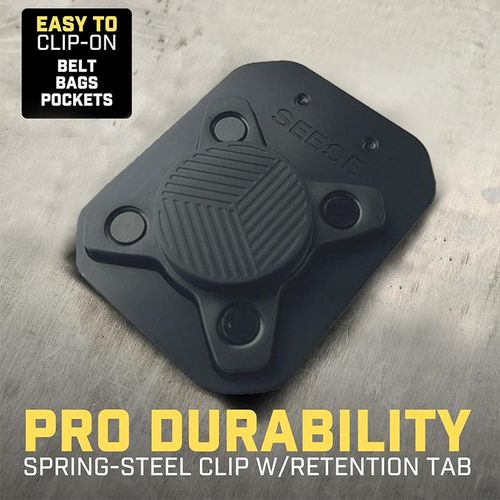 SEES Pro Magnetic Tool Holder: Strong Neodymium Magnet, Phone-Safe Design, Spring-Steel Belt Clip for Construction, DIY & Trades