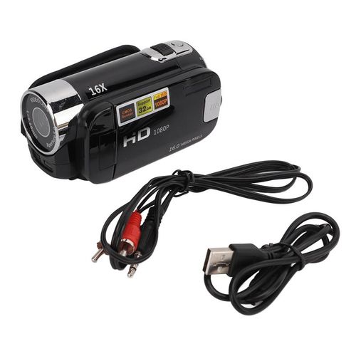 HD 1080P Handheld Camcorder - 16X Digital Zoom Portable Video Recorder, 16MP CMOS Sensor Vlogging Camera for Family, Travel & Events