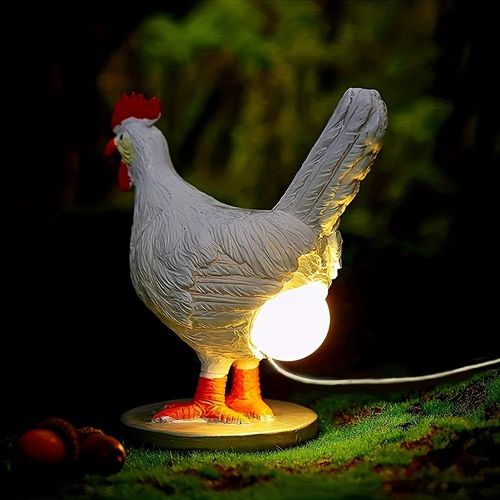 Creative Chicken Butt Design Decorative Night Light, USB Powered 3D Resin Chicken Desktop Ornament, Novelty Lighting for Home Decor, Holiday Party Gift