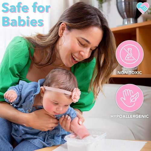 Luna Bean Baby Hand & Foot Casting Kit (0-9 Months): Non-Toxic & Hypoallergenic 3D Mold Set | Complete Keepsake Gift for Baby Shower & Baptism