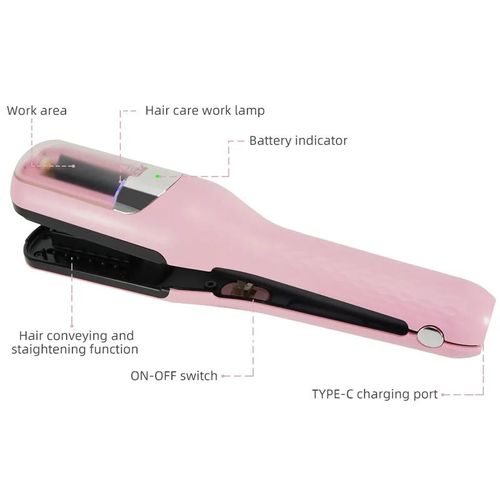 Pro-Series Cordless Split End Hair Trimmer: Automatic High-Speed Blade with Blue Light Therapy, Type-C Rechargeable, FCC & CE Certified Hair Care Tool