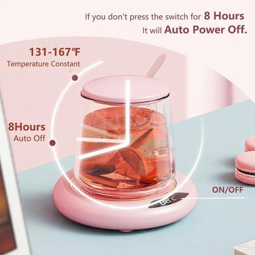 Smart Coffee Warmer Pad - 3 Temperature Settings & 8H Auto Shut-Off