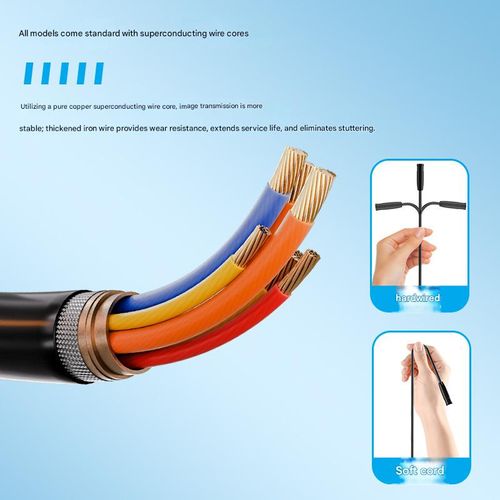 Industrial Endoscope — 3-in-1 Universal (Type-C, iOS, Android) — Dual-Lens HD Endoscope with Direct Mobile Phone Connection