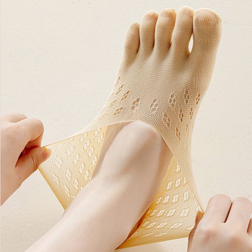 Antibacterial Velvet Five-Toe Boat Socks