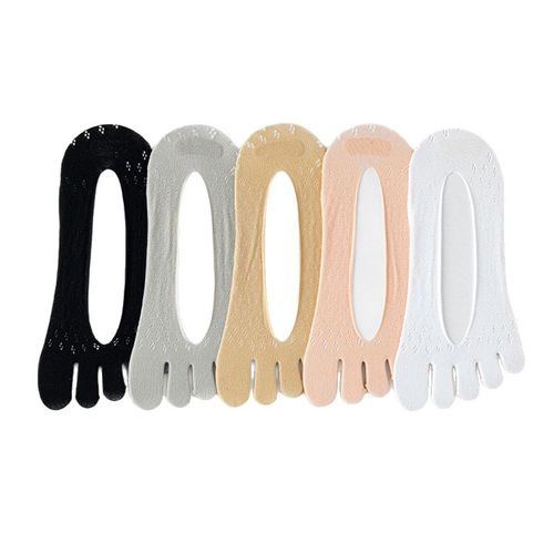 Antibacterial Velvet Five-Toe Boat Socks