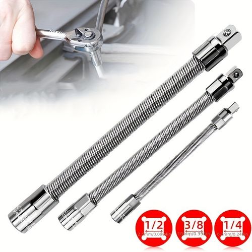 Flexible extension bar for sockets,Three rods ,Three sizes